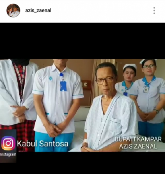 Unggahan terakhir Azis Zaenal di akun instagram saat masih dirawat di Rumah Sakit. Foto: inst 
