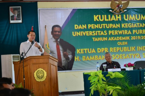 Ketua DPR RI Bambang Soesatyo memberikan Kuliah Umum di Universitas Perwira Purbalingga Jawa Tengah