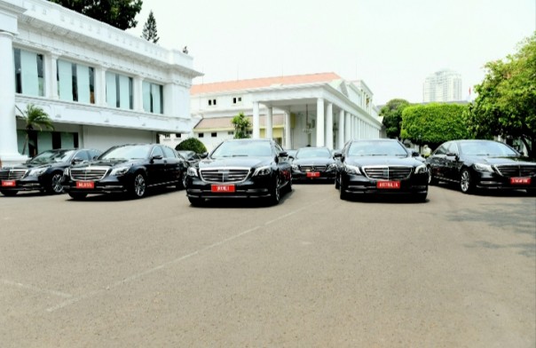 Mobil untuk tamu saat Pelantikan Presiden