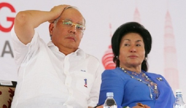 Mantan PM Malaysia Najib Razak dan istri Rosmah Mansor. Foto: int 