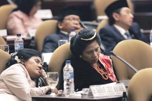 Anggota DPR yang tidur saat rapat