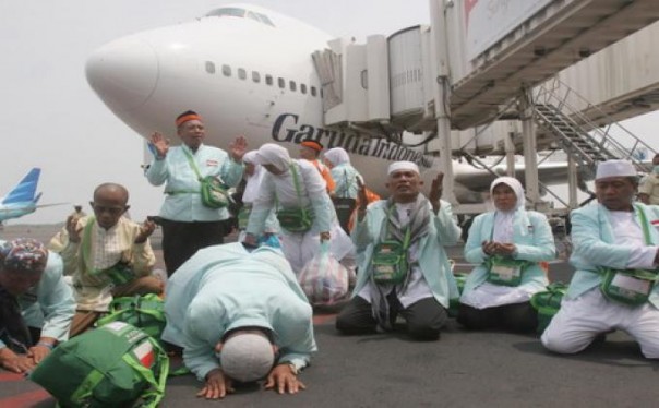 Jamaah Haji pulang ke indonesia