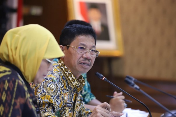 Wakil Wali Kota Tangerang Sachrudin saat presentasi dan wawancara Top 99 Inovasi Pelayanan Publik di Kementerian PANRB