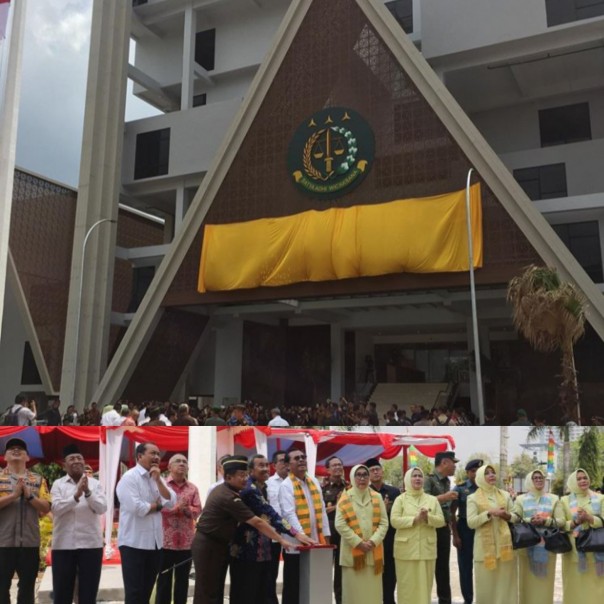 Peresmian gedung Kejaksaan Tinggi Provinsi Riau pada Kamis (17/10/2019)