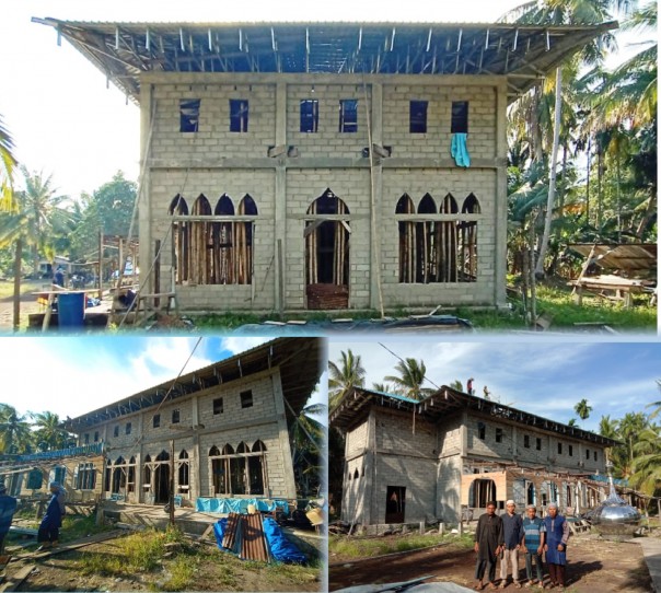 Pembangunan masjid Nurul Iman, di Dusun Parit Bekang,  Kelurahan Teluk Dalam, Kecamatan Kuala Kampar, Kabupaten Pelalawan.