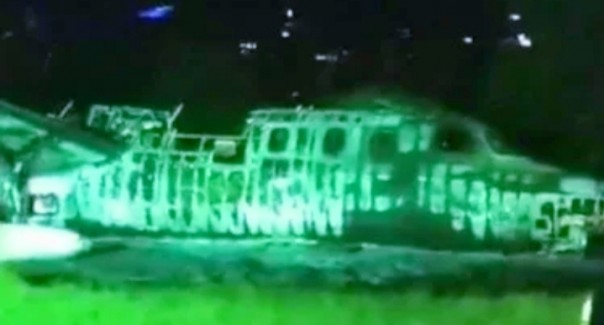 Kondisi Pesawat Lion Air yang jatuh di NAIA Manila. (Ist).