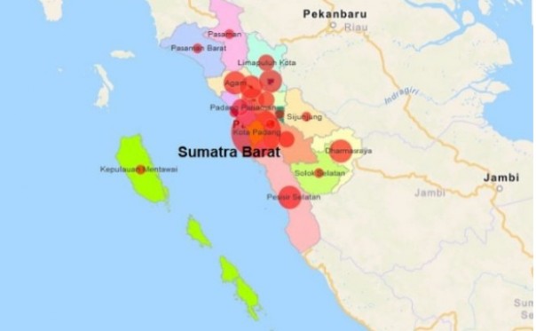 Sebaran data Covid-19 di Sumatera Barat