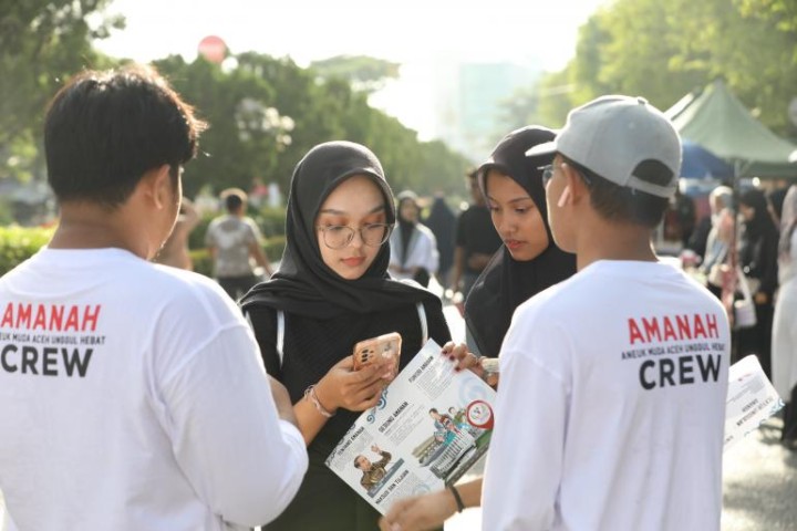 Sosialisasi Program AMANAH Di CFD Banda Aceh Disambut Antusias Anak Muda