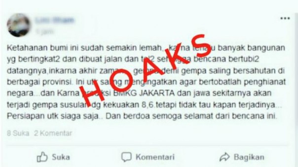 Polisi Riau Menangkap Wanita Penyebar Berita Palsu Tentang Gempa Bumi Di Media Sosial News24 Co Id