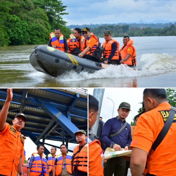 Komisi V DPR RI Syahrul Aidi Maazat, bersama Tim susuri Sungai Kampar tinjau lokasi banjir pada Sabtu (14/12/2019).