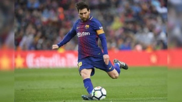 Bintang Barcelona Lionel Messi. 