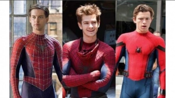 Tiga aktor pemeran Spider-Man.