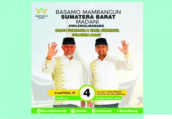 Pasangan Mahyeldi-Audi/Net