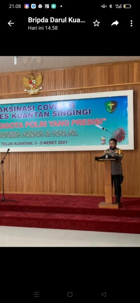 Personil Polres Kuansing Disuntik Vaksin Covid-19 Personil Polres Kuansing Disuntik Vaksin Covid-19