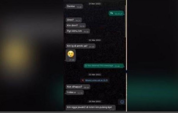 Isi Chat Denise dan Pria Diduga Regi Datau Suami Ayu Dewi Bocor, Bukti Selingkuh si Cadel