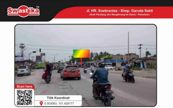 Billboard Kota Pekanbaru, Jalan HR. Soebrantas Simpang Garuda Sakti