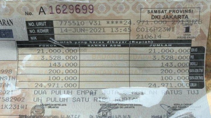 Ciri STNK yang Dikenakan Pajak Mahal, Terdapat Kode Ini, Ternyata Dianggap Mampu