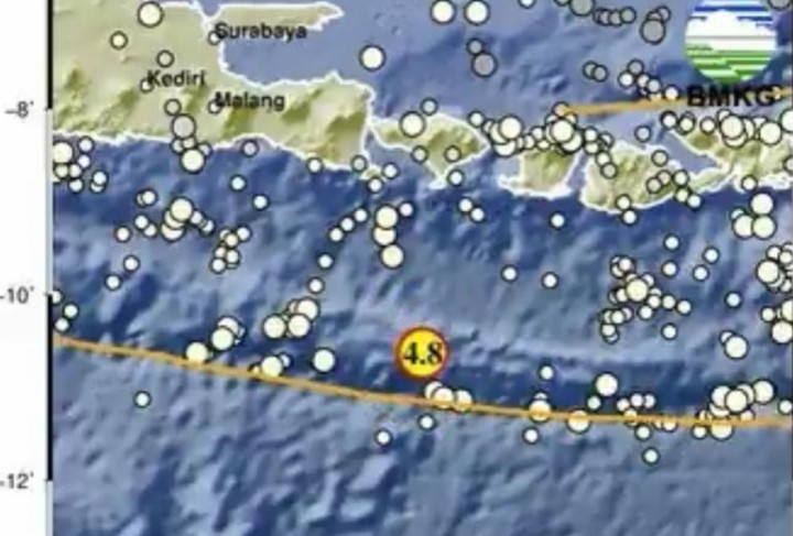 Gempa M4 8 Guncang Kuta Selatan Bali  Tidak Berpotensi Tsunami