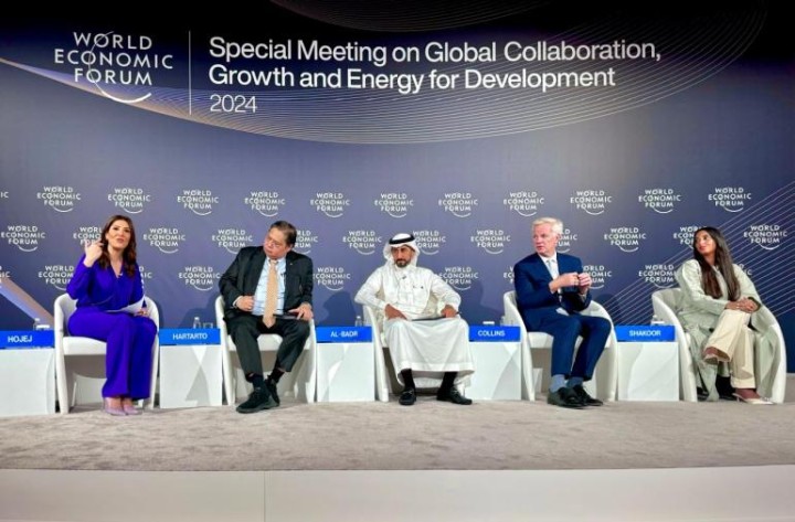 Di Pertemuan WEF  Airlangga Beberkan Kunci Transisi RI Menuju Ekonomi Hijau