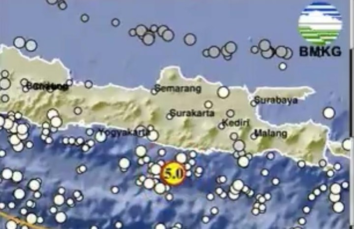 Gempa M5 0 Guncang Pacitan Jawa Timur  Tidak Berpotensi Tsunami