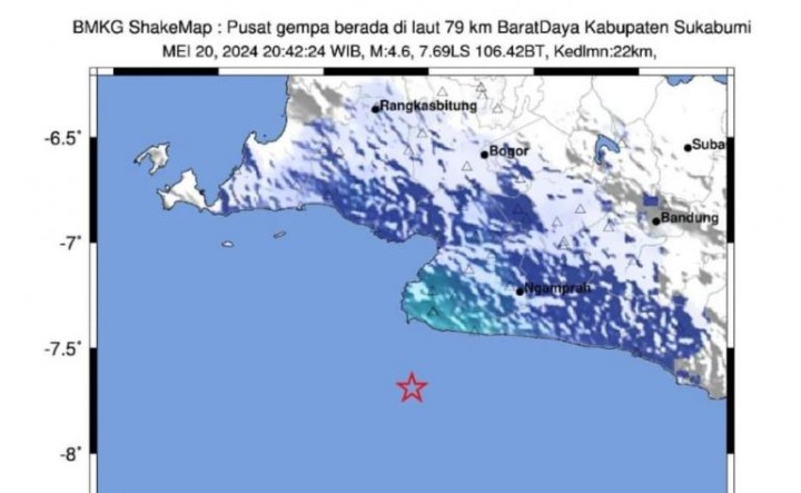 Gempa M4 6 Goyang Kabupaten Sukabumi  Pemicunya Aktivitas Sesar Dasar Laut